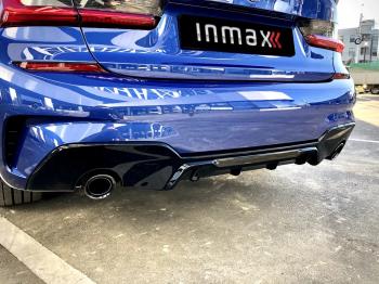 12 999 р. Диффузор заднего бампера М-Perfomance 320 Inmax BMW 3 серия G20 седан (2018-2022) (цвет: черный глянец)  с доставкой в г. Майкоп. Увеличить фотографию 7