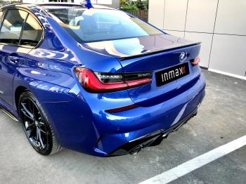 7 999 р. Лип спойлер М-Perfomance BMW 3 серия G20 седан (2018-2022) (цвет: черный глянец)  с доставкой в г. Майкоп. Увеличить фотографию 6