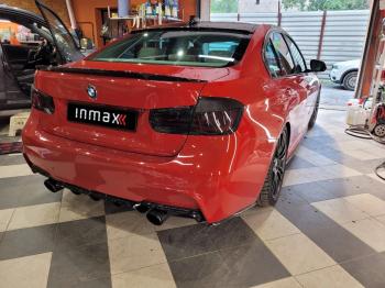 5 999 р. Накладки M-Perfomance под задний бампер (мини-лезвия) BMW 3 серия F30 седан дорестайлинг (2012-2015) (цвет: черный матовый)  с доставкой в г. Майкоп. Увеличить фотографию 11