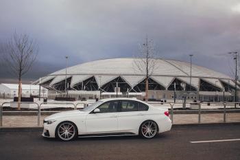 5 999 р. Накладки M-Perfomance под задний бампер (мини-лезвия) BMW 3 серия F30 седан дорестайлинг (2012-2015) (цвет: черный матовый)  с доставкой в г. Майкоп. Увеличить фотографию 13
