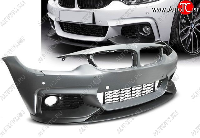 61 499 р. Передний бампер M-performance BMW 4 серия F36 лифтбэк рестайлинг (2017-2020) (Неокрашенный)  с доставкой в г. Майкоп