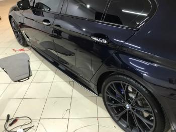 10 999 р. Пластиковые накладки M-порогов BMW 5 серия G30 дорестайлинг, седан (2016-2020)  с доставкой в г. Майкоп. Увеличить фотографию 4
