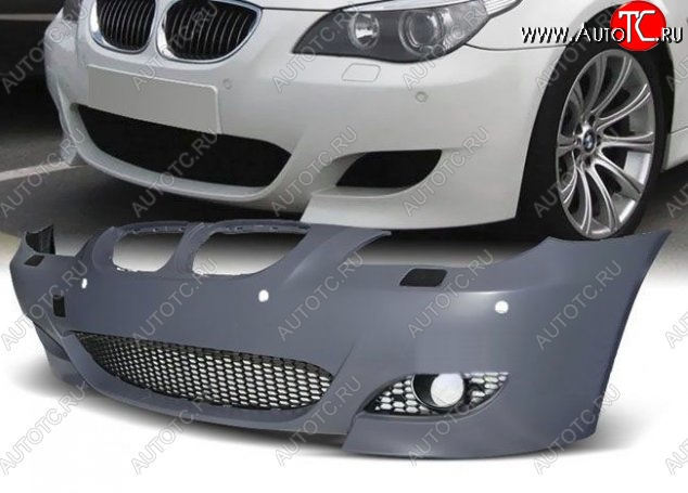 24 249 р. Передний бампер M5 Style BMW 5 серия E60 седан дорестайлинг (2003-2007) (Неокрашенный)  с доставкой в г. Майкоп