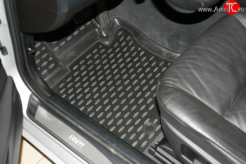 3 299 р. Коврики в салон Element 4 шт. (полиуретан) BMW 5 серия E60 седан дорестайлинг (2003-2007) (Черные)  с доставкой в г. Майкоп