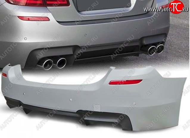 40 899 р. Задний бампер M5 Style BMW 5 серия F10 седан дорестайлинг (2009-2013) (Неокрашенный)  с доставкой в г. Майкоп