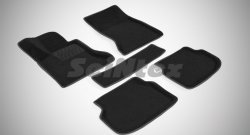 Износостойкие коврики в салон SeiNtex Premium 3D 4 шт. (ворсовые, черные) BMW 5 серия  F10 (2009-2013) седан дорестайлинг
