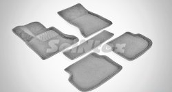 Износостойкие коврики в салон SeiNtex Premium 3D 4 шт. (ворсовые, серые) BMW 5 серия  F10 (2009-2013) седан дорестайлинг