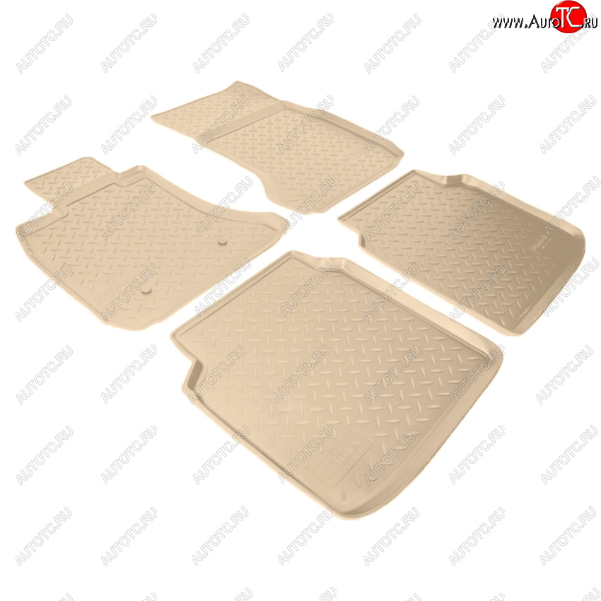 4 099 р. Коврики салона Norplast Unidec (Long)  BMW 7 серия  F01-F04 (2008-2015) седан (Цвет: бежевый)  с доставкой в г. Майкоп