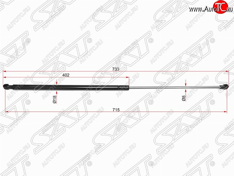 679 р. Упор капота SAT (газовый) BMW 7 серия E65,E66, E67, E68 дорестайлинг, седан (2001-2005)  с доставкой в г. Майкоп