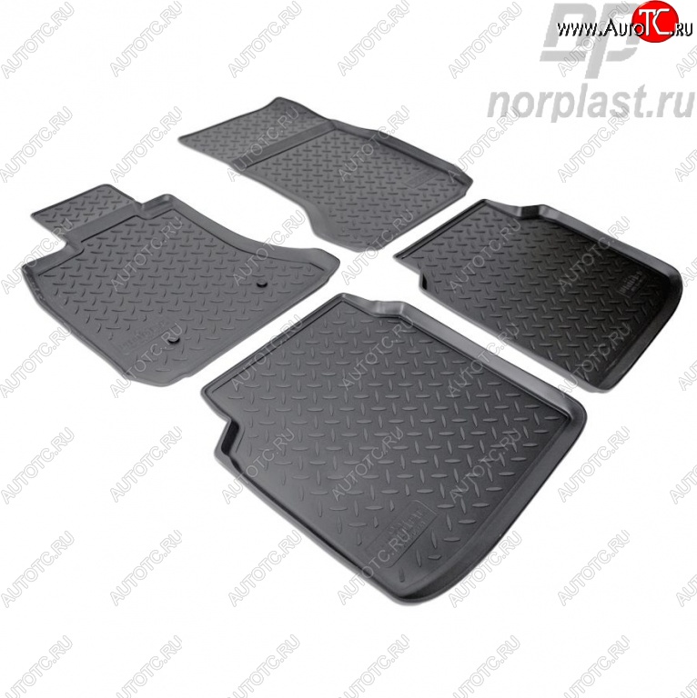3 589 р. Комплект ковриков в салон Norplast Unidec (Long) BMW 7 серия F01-F04 седан (2008-2015) (Цвет: черный)  с доставкой в г. Майкоп