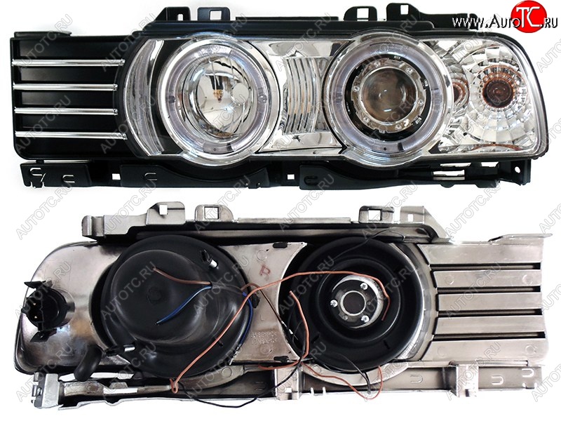 4 099 р. Левая передняя фара SAT (цельная с габаритом) BMW 5 серия E34 седан дорестайлинг (1988-1994)  с доставкой в г. Майкоп