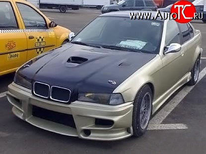 8 949 р. Передний бампер Car Zone New BMW 3 серия E36 седан (1990-2000) (Неокрашенный)  с доставкой в г. Майкоп