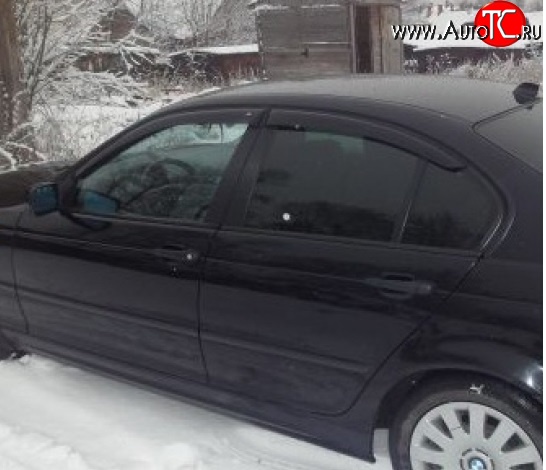 999 р. Комплект дефлекторов окон (ветровиков) 4 шт. (седан) Russtal BMW 3 серия E46 седан дорестайлинг (1998-2001)  с доставкой в г. Майкоп