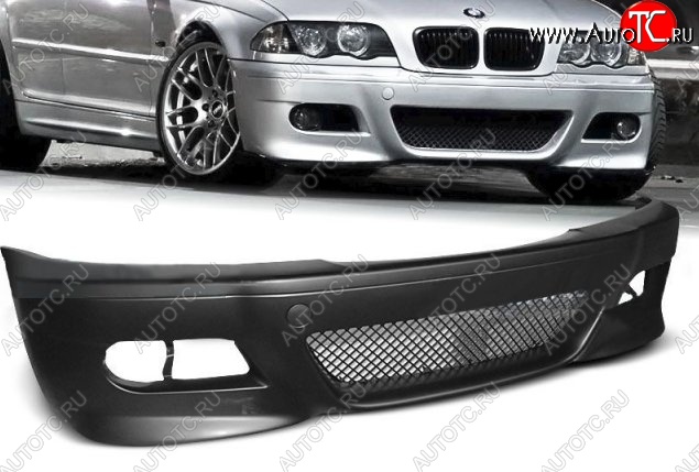 12 699 р. Передний бампер M-pakiet BMW 3 серия E46 седан дорестайлинг (1998-2001) (Неокрашенный)  с доставкой в г. Майкоп