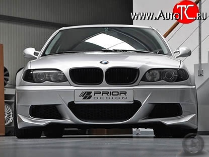 11 799 р. Передний бампер Prior Design BMW 3 серия E46 седан дорестайлинг (1998-2001) (Неокрашенный)  с доставкой в г. Майкоп