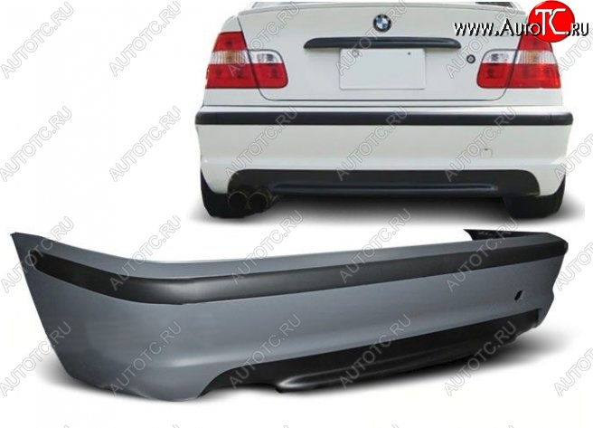 33 949 р. Задний бампер (седан) M-pakiet v1 BMW 3 серия E46 седан дорестайлинг (1998-2001) (Неокрашенный)  с доставкой в г. Майкоп