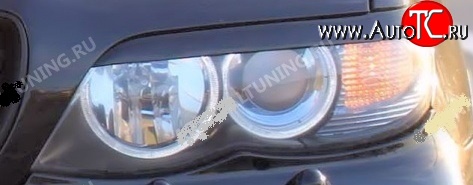 1 829 р. Реснички на фары Drive BMW X5 E53 дорестайлинг (1999-2003) (Неокрашенные)  с доставкой в г. Майкоп