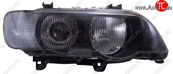 11 999 р. Правая передняя фара SAT (линза, белый поворот) BMW X5 E53 дорестайлинг (1999-2003)  с доставкой в г. Майкоп
