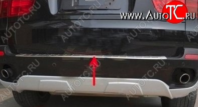 11 449 р. Накладка на задний бампер CT BMW X5 E70 дорестайлинг (2006-2010) (Неокрашенная)  с доставкой в г. Майкоп