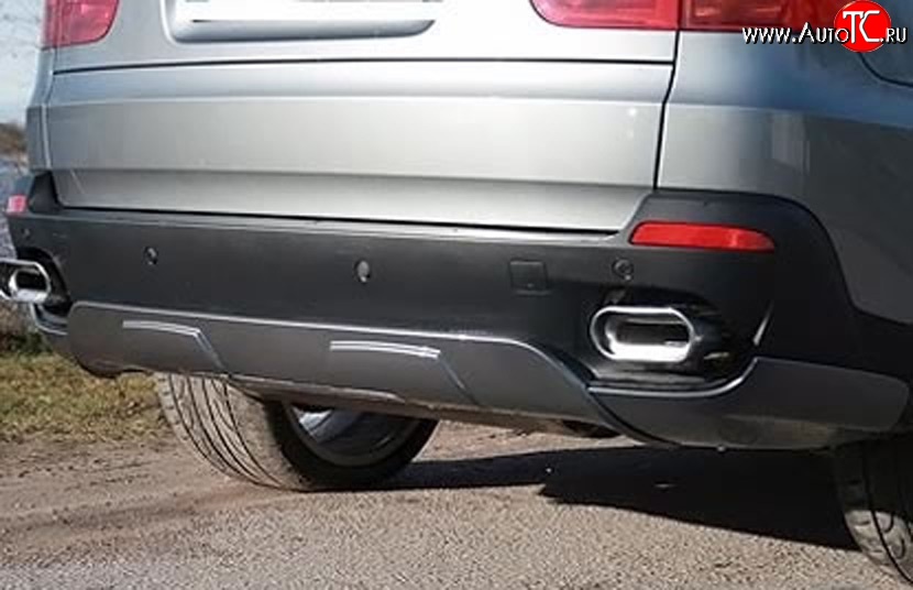 4 999 р. Накладка на задний бампер Sport Package BMW X5 E70 дорестайлинг (2006-2010)  с доставкой в г. Майкоп