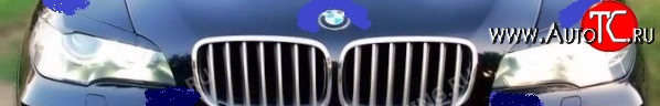 1 829 р. Реснички на фары Drive BMW X5 E70 рестайлинг (2010-2013) (Неокрашенные)  с доставкой в г. Майкоп