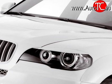 869 р. Реснички на фары M-VRS BMW X5 E70 рестайлинг (2010-2013) (Неокрашенные)  с доставкой в г. Майкоп