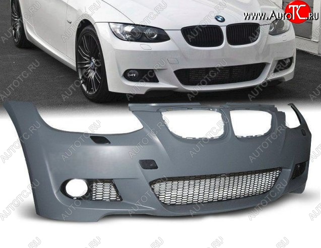 40 899 р. Передний бампер (E92) M-pakiet BMW 3 серия E90 седан дорестайлинг (2004-2008) (Неокрашенный)  с доставкой в г. Майкоп