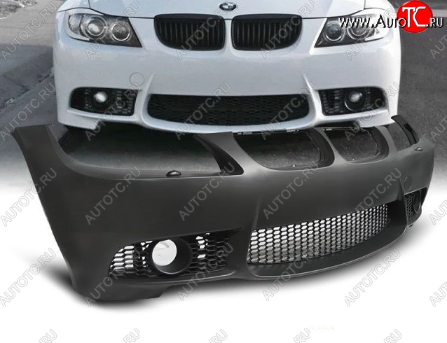 32 099 р. Передний бампер M3 Style BMW 3 серия E90 седан дорестайлинг (2004-2008) (Неокрашенный)  с доставкой в г. Майкоп