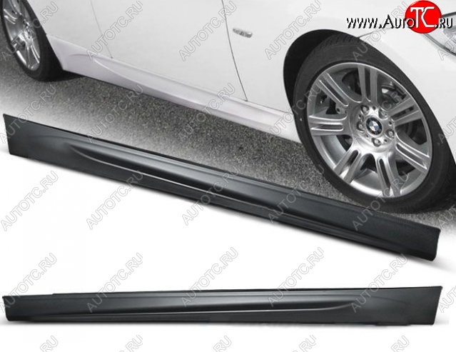 16 649 р. Пороги накладки (седан) M3 Style BMW 3 серия E90 седан дорестайлинг (2004-2008) (Неокрашенные)  с доставкой в г. Майкоп