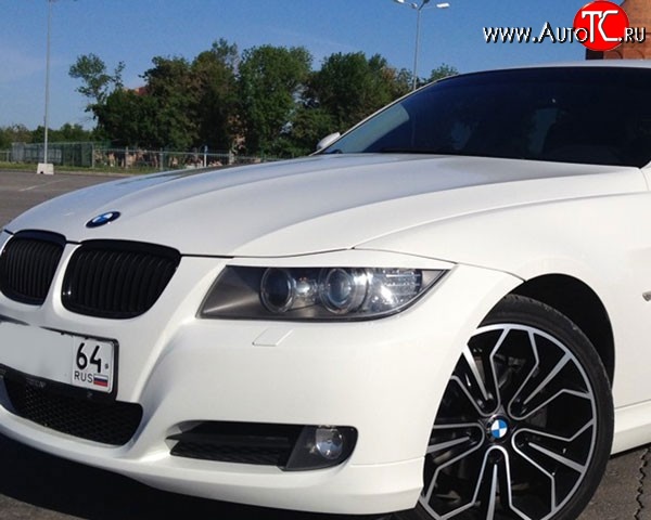 919 р. Комплект ресничек на фары M-VRS BMW 3 серия E90 седан дорестайлинг (2004-2008) (Без отверстий под светодиоды, Неокрашенные)  с доставкой в г. Майкоп