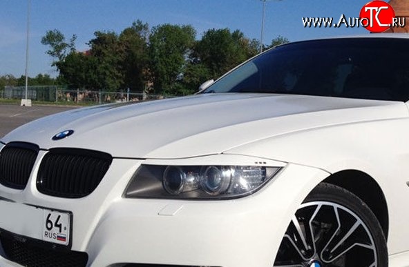 1 049 р. Реснички на фары M-VRS v2 BMW 3 серия E90 седан дорестайлинг (2004-2008) (Неокрашенные)  с доставкой в г. Майкоп