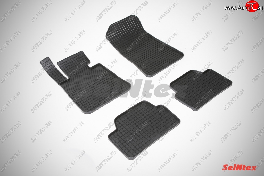 3 479 р. Износостойкие коврики в салон с рисунком Сетка SeiNtex Premium 4 шт. (резина) BMW 1 серия E81 хэтчбэк 3 дв. рестайлинг (2007-2012)  с доставкой в г. Майкоп