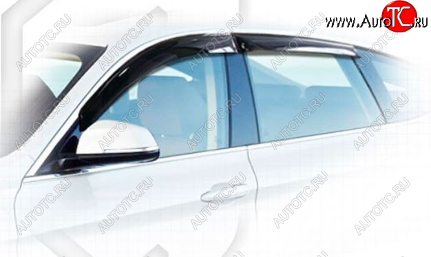 1 999 р. Дефлектора окон CA-Plastiс BMW 3 серия F30 седан рестайлинг (2015-2018) (Classic черный, Без хром.молдинга)  с доставкой в г. Майкоп