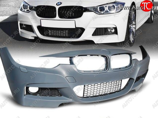29 949 р. Передний бампер M-pakiet BMW 3 серия F30 седан дорестайлинг (2012-2015) (Неокрашенный)  с доставкой в г. Майкоп