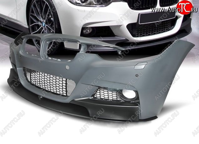 35 449 р. Передний бампер M-performance BMW 3 серия F30 седан дорестайлинг (2012-2015) (Неокрашенный)  с доставкой в г. Майкоп