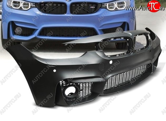 42 399 р. Передний бампер M3-Style BMW 3 серия F30 седан дорестайлинг (2012-2015) (Неокрашенный)  с доставкой в г. Майкоп