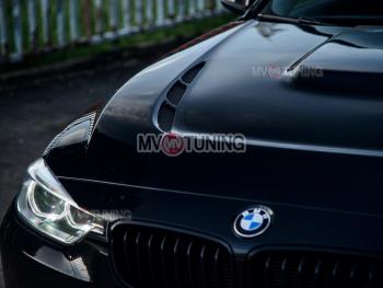 47 899 р. Капот с жабрами MV-Tuning BMW 3 серия F30 седан дорестайлинг (2012-2015) (Неокрашенный)  с доставкой в г. Майкоп. Увеличить фотографию 5