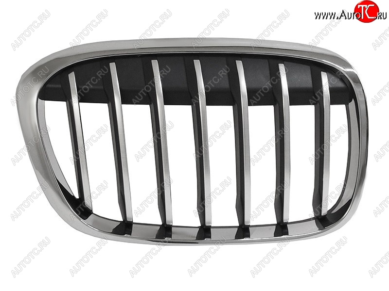 2 779 р. Правая решетка радиатора SAT (черная с хромом) BMW X1 F48 дорестайлинг (2015-2019)  с доставкой в г. Майкоп