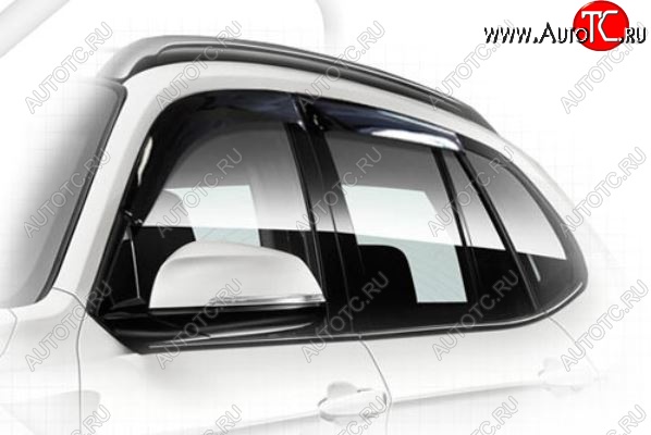 1 999 р. Дефлектора окон CA-Plastiс BMW X1 E84 (2009-2015) (Classic полупрозрачный, Без хром.молдинга)  с доставкой в г. Майкоп