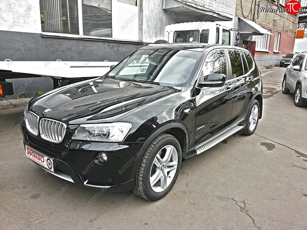 13 549 р. Подножки боковые WINBO OE Style  BMW X3  F25 (2010-2017) дорестайлинг, рестайлинг  с доставкой в г. Майкоп