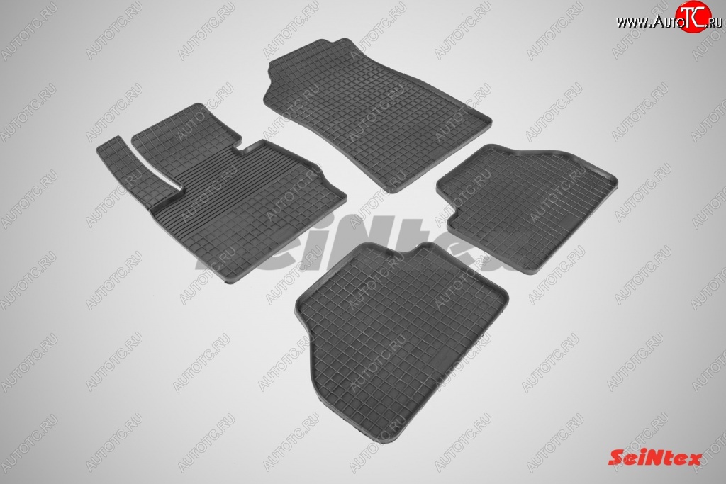 3 889 р. Износостойкие коврики в салон с рисунком Сетка SeiNtex Premium 4 шт. (резина) BMW X3 F25 дорестайлинг (2010-2014)  с доставкой в г. Майкоп