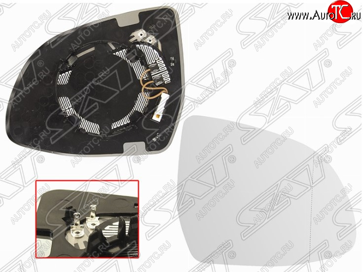 1 299 р. Правое полотно зеркала SAT (асферическое, с обогревом) BMW X3 F25 дорестайлинг (2010-2014)  с доставкой в г. Майкоп