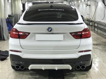 9 499 р. Лип спойлер М-Perfomance BMW X4 F26 (2014-2018) (цвет: черный глянец)  с доставкой в г. Майкоп. Увеличить фотографию 2