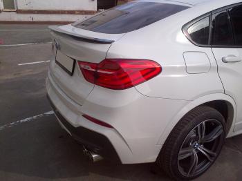 9 499 р. Лип спойлер М-Perfomance BMW X4 F26 (2014-2018) (цвет: черный глянец)  с доставкой в г. Майкоп. Увеличить фотографию 4