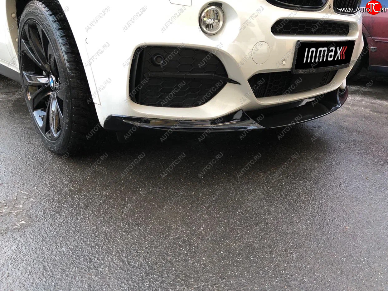 17 999 р. Сплиттер переднего бампера M-Performance BMW X5 F15 (2013-2018) (цвет: черный глянец)  с доставкой в г. Майкоп