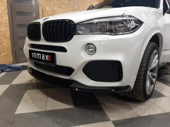 17 999 р. Сплиттер переднего бампера M-Performance BMW X5 F15 (2013-2018) (цвет: черный глянец)  с доставкой в г. Майкоп. Увеличить фотографию 2