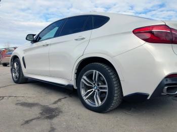 14 899 р. Пластиковые накладки под пороги М-Perfomance BMW X6 F16 (2014-2020) (цвет: черный глянец)  с доставкой в г. Майкоп. Увеличить фотографию 2