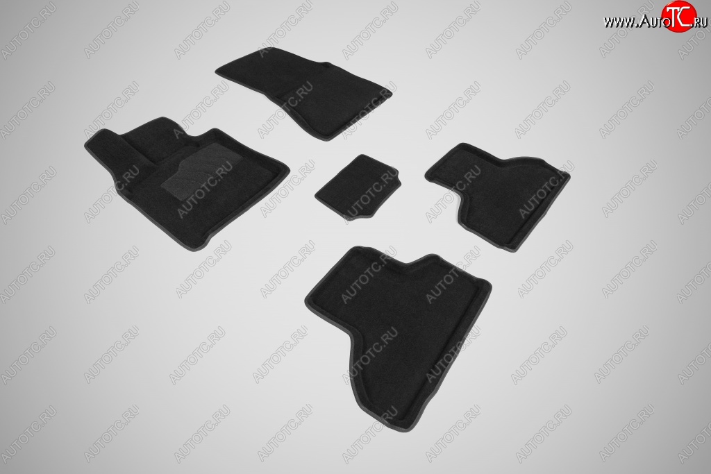 5 699 р. Износостойкие коврики в салон SeiNtex Premium 3D 4 шт. (ворсовые, черные)  BMW X5  F15 (2013-2018)  с доставкой в г. Майкоп