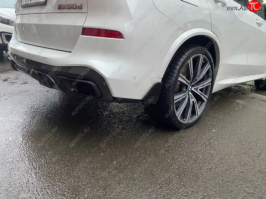 23 499 р. Диффузор заднего бампера М-Perfomance с элеронами  BMW X5  G05 (2018-2022) (цвет: черный глянец)  с доставкой в г. Майкоп