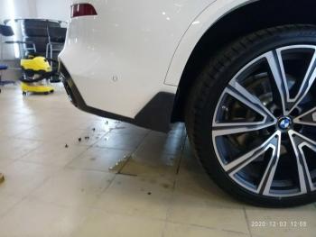 23 499 р. Диффузор заднего бампера М-Perfomance с элеронами  BMW X5  G05 (2018-2022) (цвет: черный глянец)  с доставкой в г. Майкоп. Увеличить фотографию 2